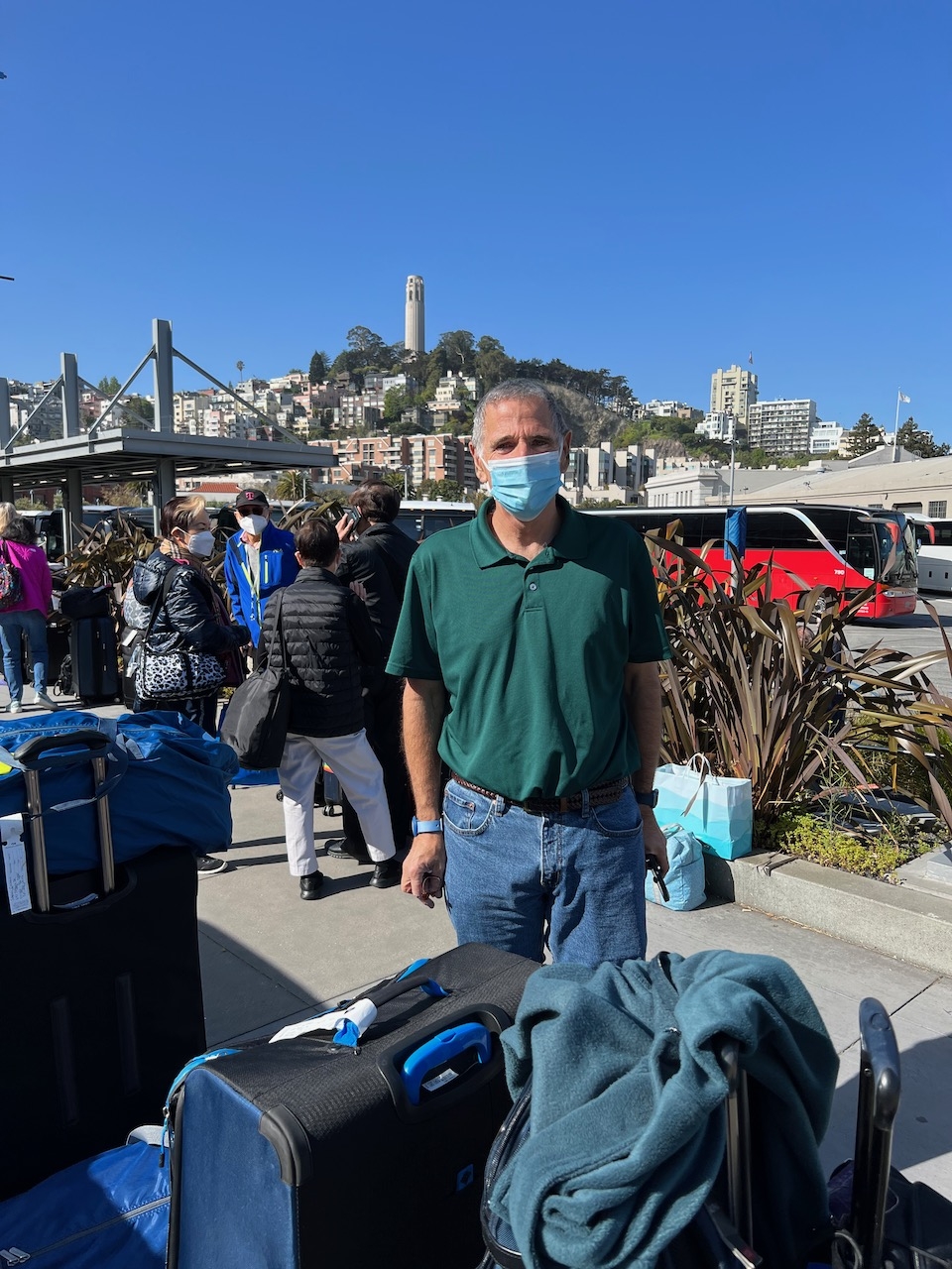 We Left the Ship, . . . In San Francisco!  Touring around and heading home. Yikes – We got COVID!